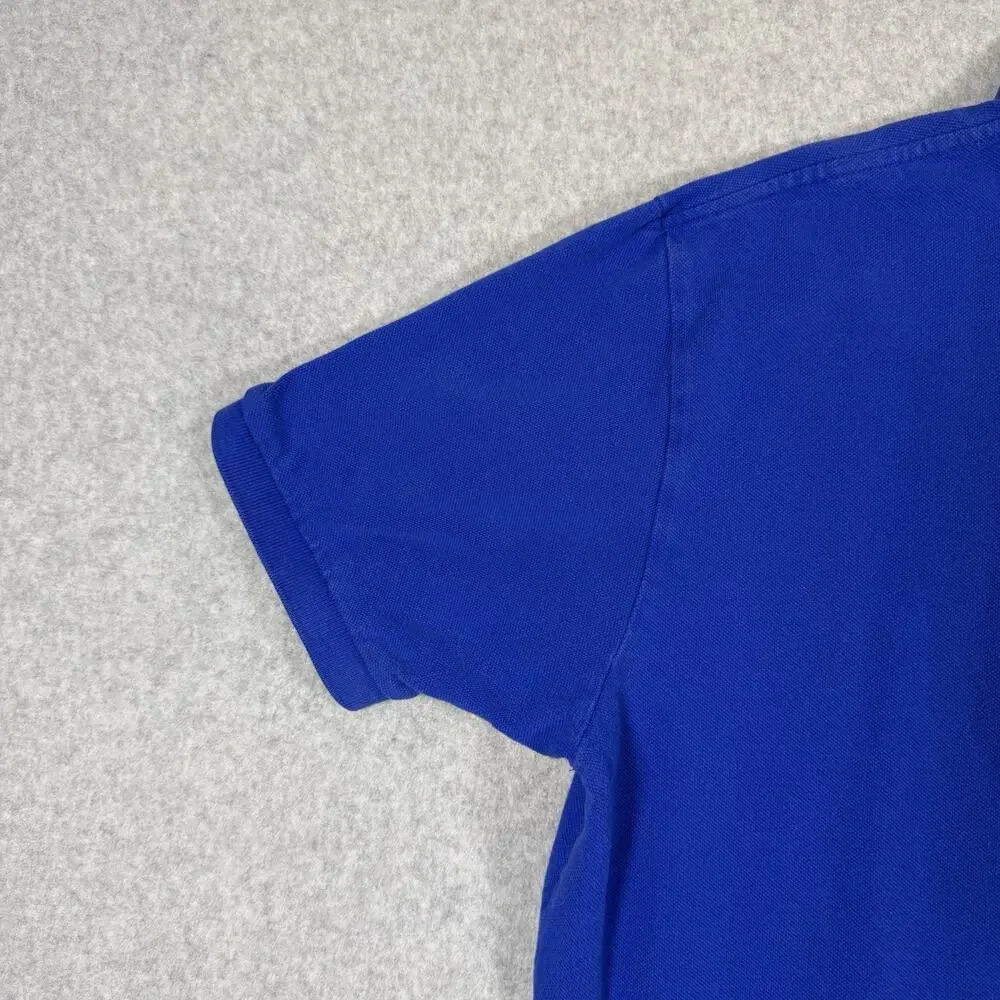 Vintage Polo by Ralph Lauren Shirt Royal Blue Men's XL Orange Pony Knicks Cotton